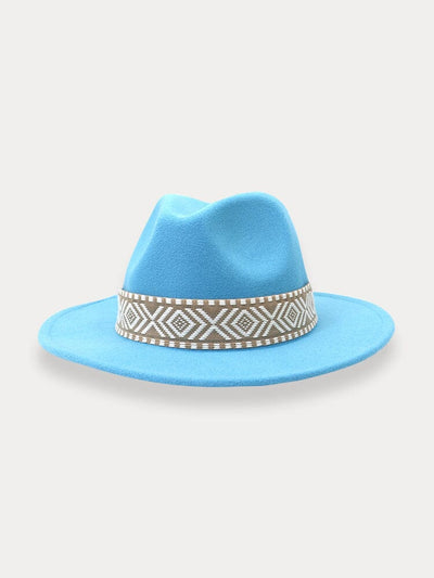 Fedora Hat with Removable Band Hat coofandy Lake Blue F(56-58) 