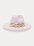 Fedora Hat with Removable Band Hat coofandy Light Pink F(56-58) 