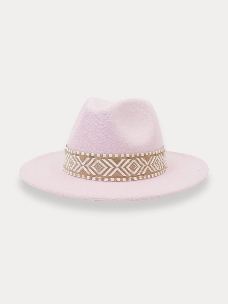 Fedora Hat with Removable Band Hat coofandy Light Pink F(56-58) 