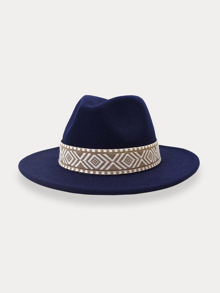 Fedora Hat with Removable Band Hat coofandy Navy Blue F(56-58) 