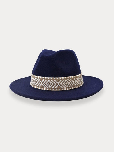 Fedora Hat with Removable Band Hat coofandy Navy Blue F(56-58) 