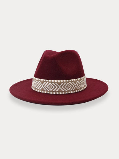 Fedora Hat with Removable Band Hat coofandy Wine Red F(56-58) 