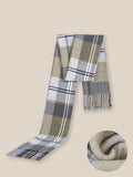 Soft Plaid Tassel Scarf Scarf coofandy PAT1 F 