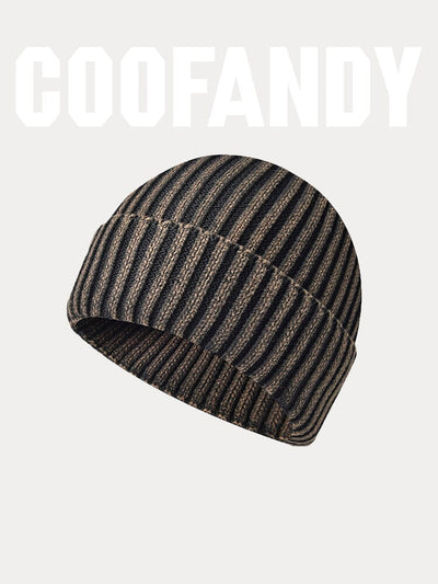 Simple 100% Cotton Knit Cuffed Beanie Hat coofandy Black F 