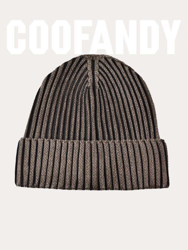 Simple 100% Cotton Knit Cuffed Beanie Hat coofandy 