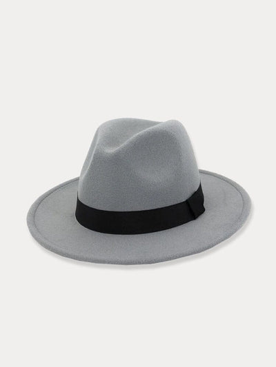 Vintage Fedora Hat with Band Hat coofandy Light Grey F(56-58) 