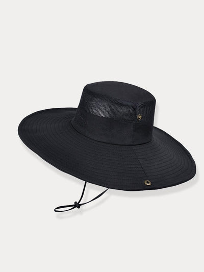 Wide Brim UV Protection Outdoor Hat Hat coofandy Black F(55-60) 
