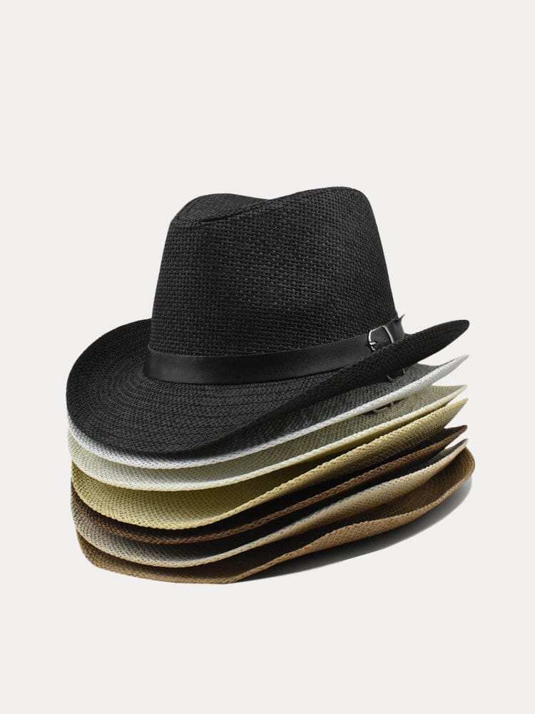 Western Cowboy Woven Straw Hat Hat coofandy 