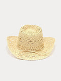 Breathable Hollow Woven Straw Hat Hat coofandy 