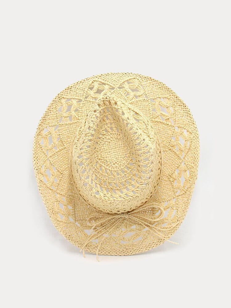 Breathable Hollow Woven Straw Hat Hat coofandy 