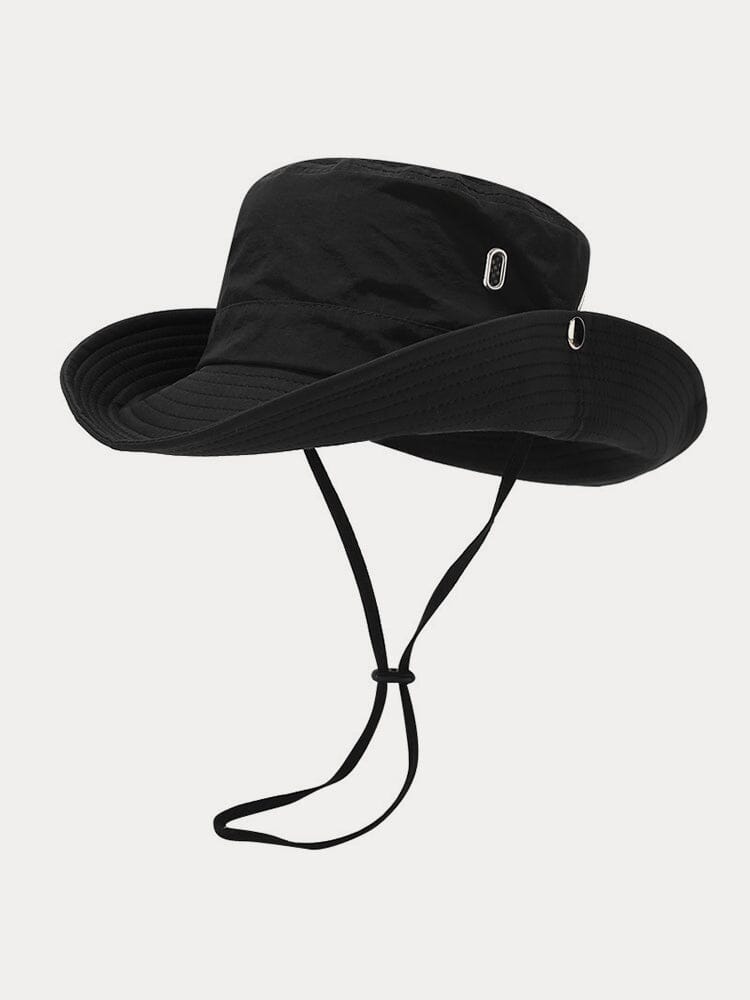 Breathable Windproof Sunshade Hat Hat coofandy Regular Brim-Black One Size 