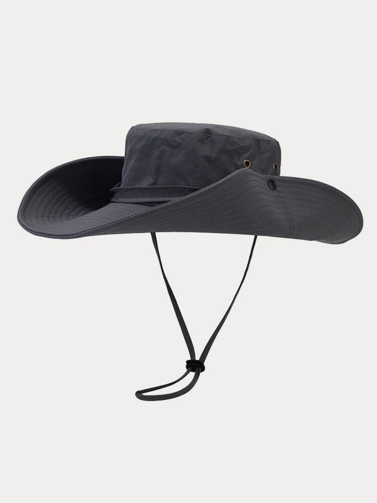 Breathable Windproof Sunshade Hat Hat coofandy Wide Brim-Dark Grey One Size 