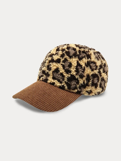 Leopard Polar Fleece Baseball Cap Accessories coofandystore PAT1 One Size 