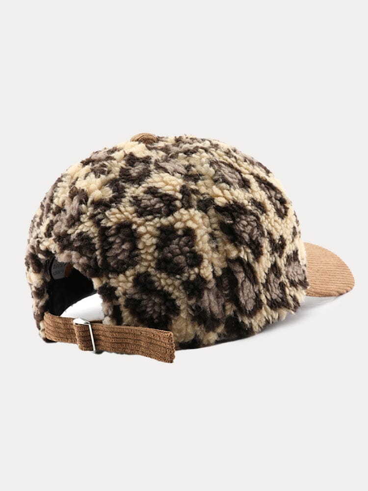 Leopard Polar Fleece Baseball Cap Accessories coofandystore 