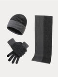 Winter Essential Warm 3-in-1 Set Accessories coofandystore Dark Grey One Size 