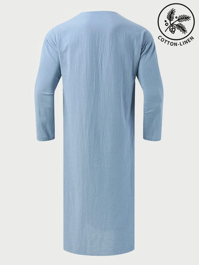 Soft Loose Fit Cotton Linen Robe Robe coofandy 