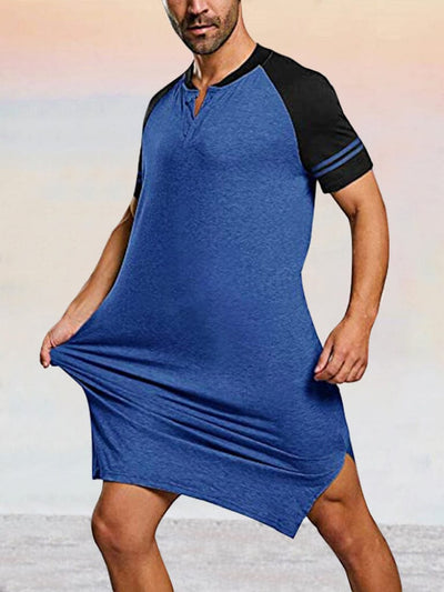 Soft Stretchy Long Robe Shirts coofandystore Blue S 