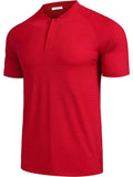 Short Sleeve Collarless Golf Polo Shirts (US Only) Polos Coofandy&