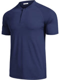 Short Sleeve Collarless Golf Polo Shirts (US Only) Polos Coofandy&