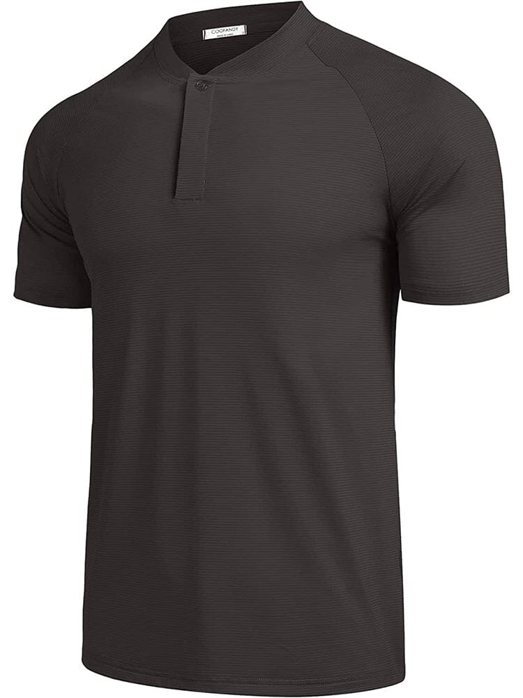 Short Sleeve Collarless Golf Polo Shirts - Stand Out on the Course