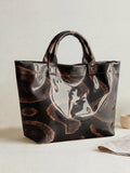 Spacious Animal Print Tote Bag