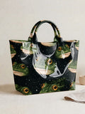 Gothic & Celestial Print Tote Bag