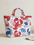 Novelty Graphic Print Tote Bag