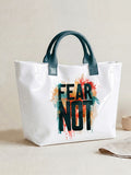 Encouragement Slogan Print Tote Bag