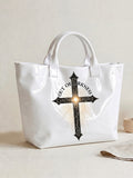 Christian Holy Cross Print Tote Bag