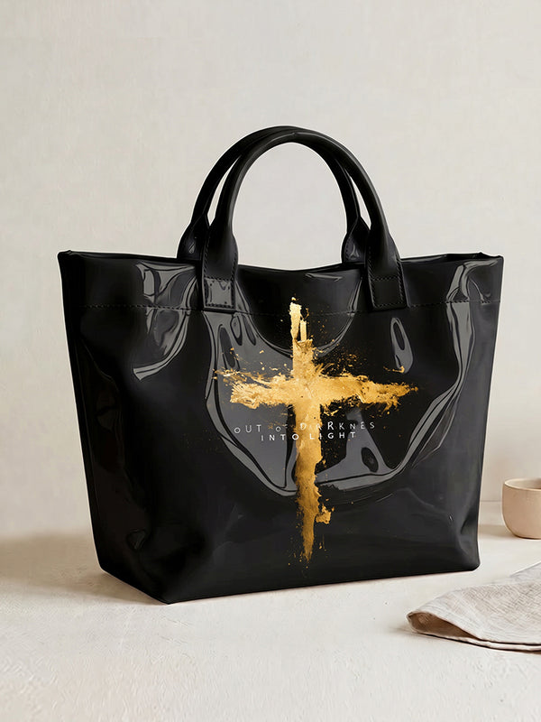 Christian Holy Cross Print Tote Bag
