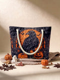 Halloween Pets Quilted Tote Bag