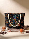 Halloween Pets Quilted Tote Bag