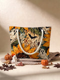 Haunted House Halloween Quilted Tote Bag
