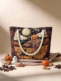 Vintage Spooky Halloween Quilted Tote Bag