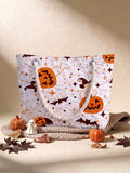 Vintage Spooky Halloween Quilted Tote Bag