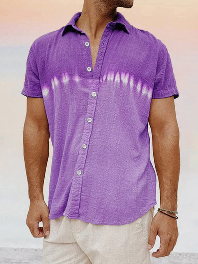 Casual Soft Splicing Cotton Linen Shirt Shirts coofandy Purple S 