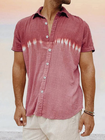 Casual Soft Splicing Cotton Linen Shirt Shirts coofandy Pink S 