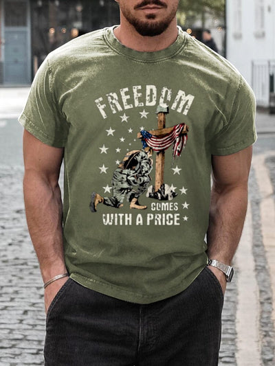 Freedom Graphic Tie Dye T-shirt T-shirt coofandystore Green S 