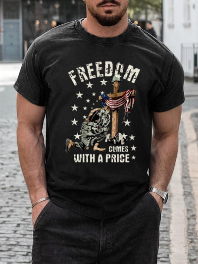 Freedom Graphic Tie Dye T-shirt T-shirt coofandystore Black S 