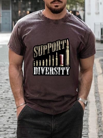 Casual Diversity Graphic T-Shirt T-shirt coofandystore Brown S 