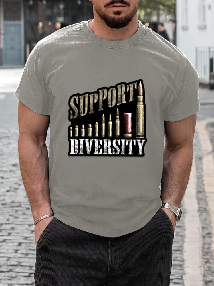 Casual Diversity Graphic T-Shirt T-shirt coofandystore Light Grey S 