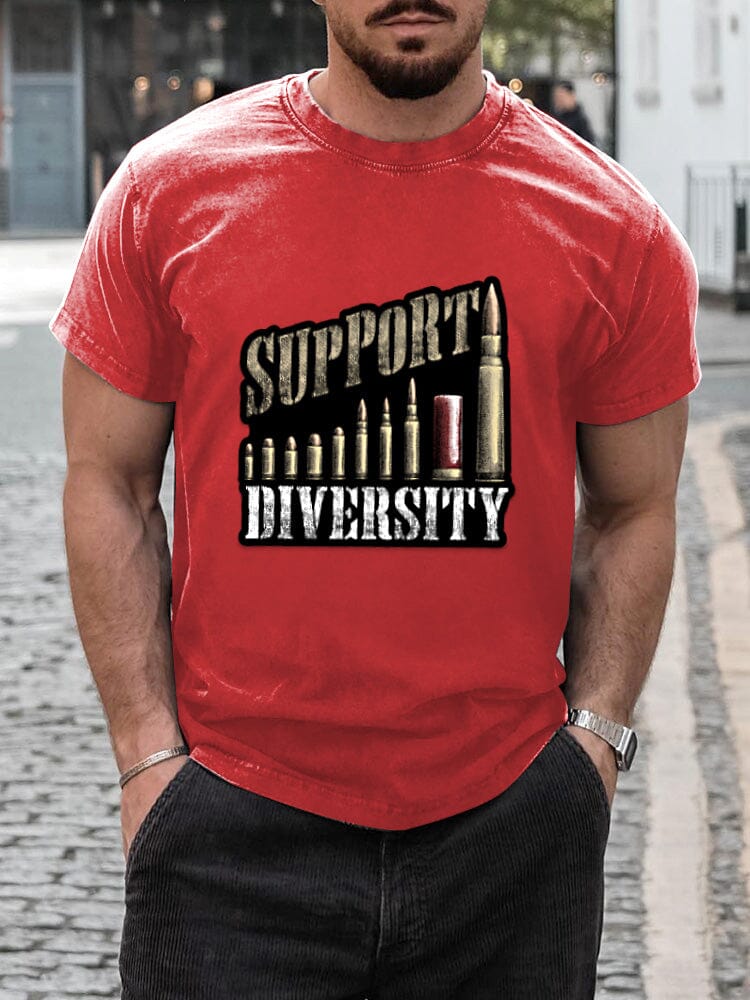Casual Diversity Graphic T-Shirt T-shirt coofandystore Red S 