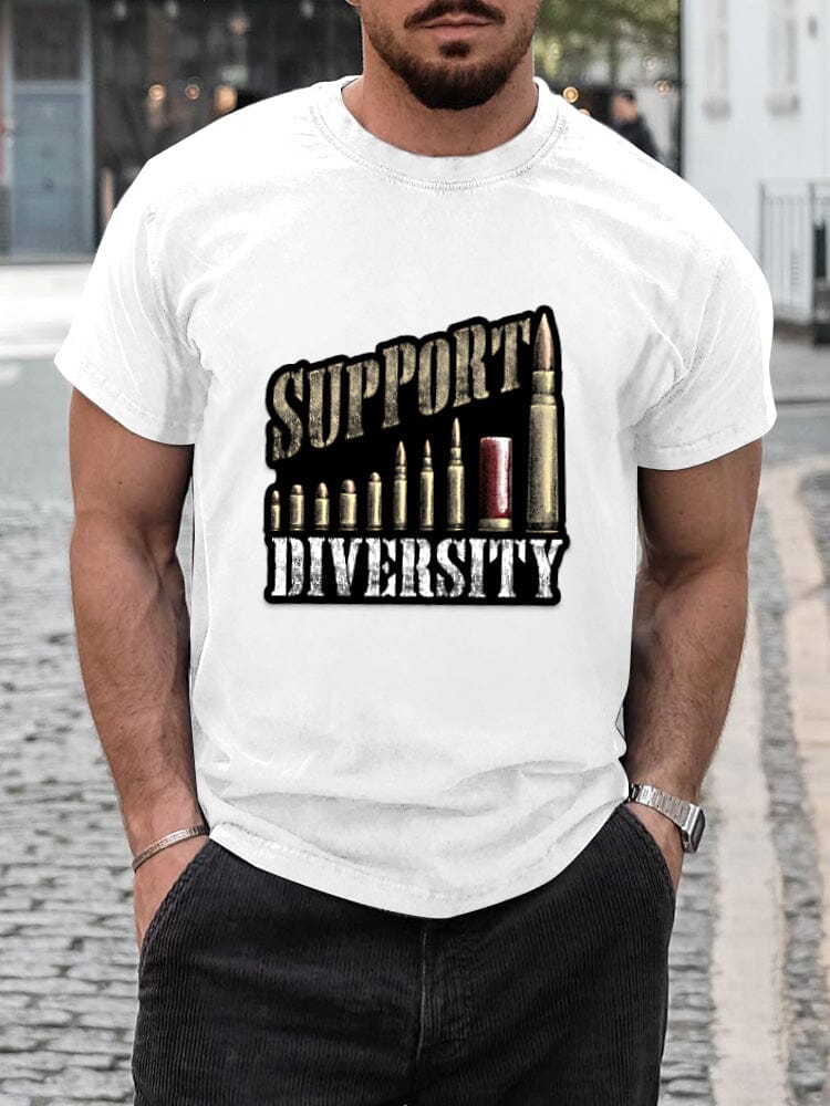 Casual Diversity Graphic T-Shirt T-shirt coofandystore White S 