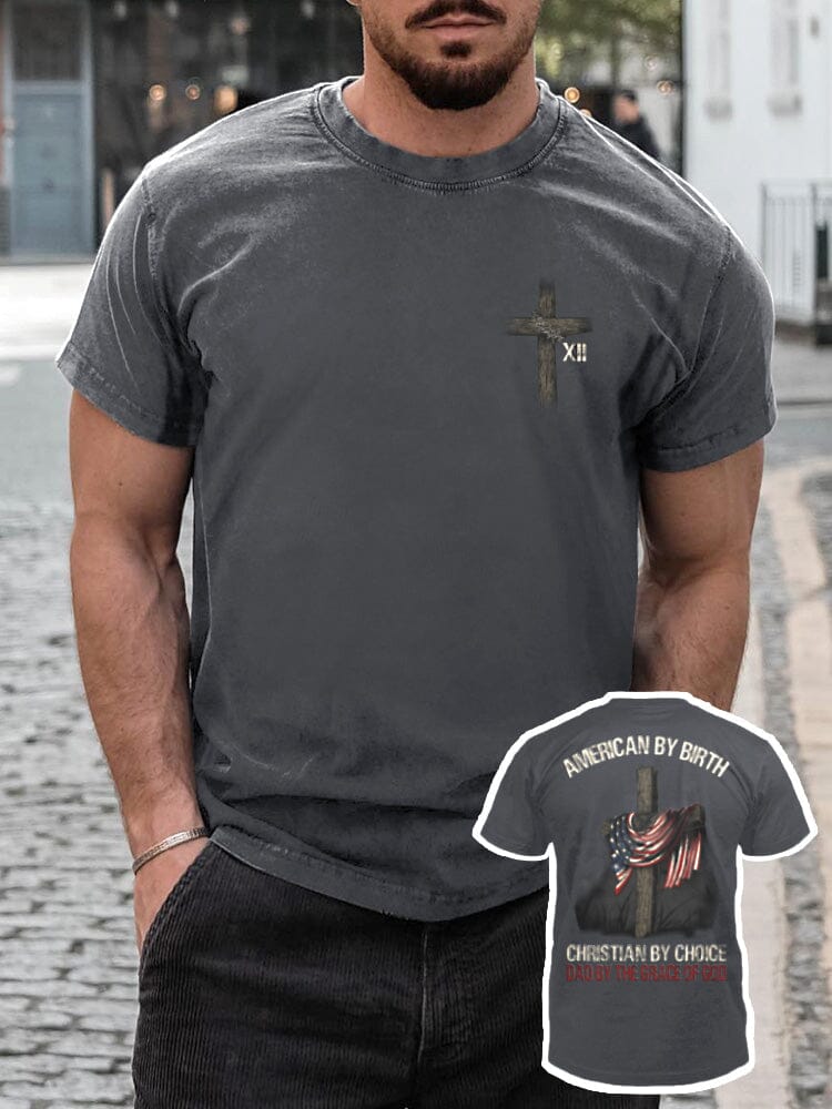 Cozy Crucifix Graphic T-shirt T-shirt coofandystore Dark Grey S 