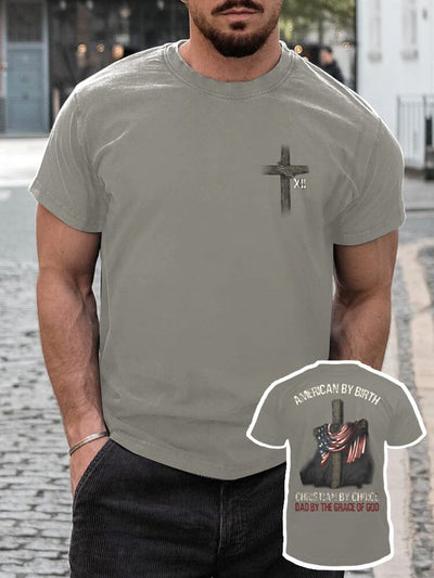 Cozy Crucifix Graphic T-shirt T-shirt coofandystore Light Grey S 