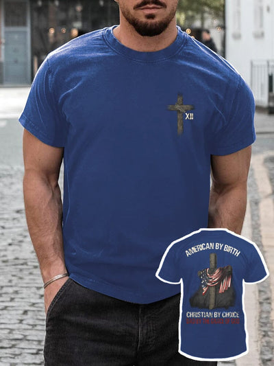Cozy Crucifix Graphic T-shirt T-shirt coofandystore Blue S 