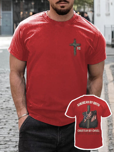 Cozy Crucifix Graphic T-shirt T-shirt coofandystore Red S 