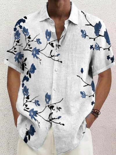 Casual Graphic Cotton Linen Shirt Shirts coofandy PAT4 S 