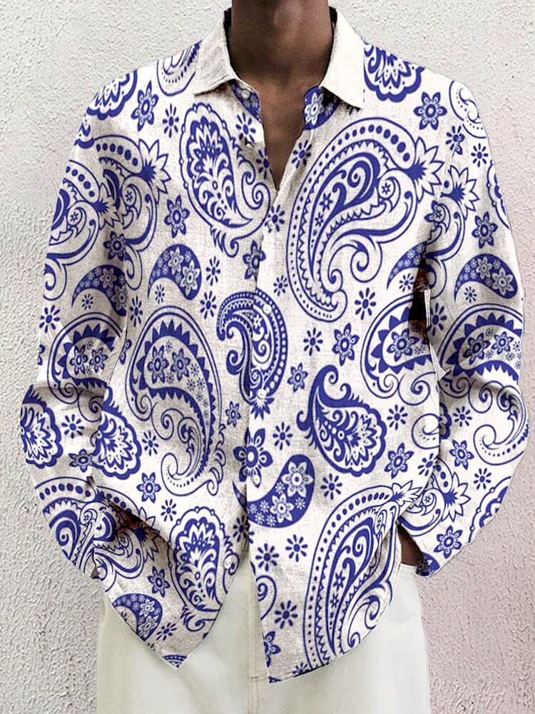 Soft Floral Cotton Linen Shirt - Breathable & Ideal for Daily Wear ...