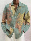 Soft Floral Cotton Linen Shirt Shirts coofandy PAT5 S 
